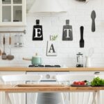 Jetec Cutting Board Eat Sign Set Hanging Art Kitchen Eat Sign Fork and Spoon Wall Decor Rustic Primitive Country Farmhouse Kitchen Decor for Home Decoration(Black, White, Gray) - Image 7