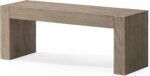 Maven Lane Zeno Bench – Grey Solid Wood – Ideal for Living Room, Entryway and Bedroom Décor - Image 2
