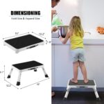 Folding Step Stool, Height-Adjustable Step Stool with Non-Slip Platform, Step Ladder for Adults or Kids in Kitchen, Home, 330 Lbs Capacity - Image 6