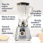 Oster Original 3 Speed Chrome Blender, 6 Times more Durable Motor, 10 Times Stronger, 5 Cup Glass Jar - Image 10