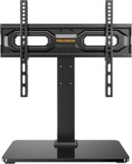 Perlegear Tabletop TV Stand, Universal TV Stand for 23–60 Inch LCD/LED/OLED TVs, Height-Adjustable TV Mount Stand with Tempered Glass Base & Cable Management, VESA 400x400mm, PGTVS02 ﻿ - Image 2