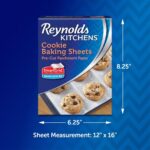 Reynolds Kitchens Cookie Baking Sheets, Pre-Cut Baking Parchment Paper Sheets for Cookies, Oven-Safe up to 425 Degrees, Reusable Up to 3X, No-Mess Cleanup, 12 in x 16 in, 22 Count - Image 3