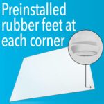 IMPRESA Clear Tempered Glass Desk Mat - 19 x 24 in, Clear - Table Protector & Desktop Mat for Office Accessories with Dry-Erase Surface & Preinstalled Rubber Feet - Image 5