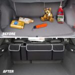 AUCELI Car Trunk Organizer, Backseat Hanging Large Storage with Adjustable Straps, Waterproof Collapsible Cargo Bag with 4 Pockets, Sturdy Space Saver Frees Trunk Floor for SUV, Truck, MPV - Image 5
