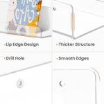 upsimples 6 Pack Acrylic Shelves for Wall Storage, 15" x 4“ Floating Bookshelves for Kids, Display Shelf Organizer for Bathroom, Bedroom, Living Room, Kitchen, Room Decor, Clear - Image 8