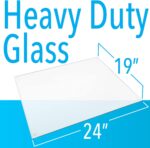 IMPRESA Clear Tempered Glass Desk Mat - 19 x 24 in, Clear - Table Protector & Desktop Mat for Office Accessories with Dry-Erase Surface & Preinstalled Rubber Feet - Image 4