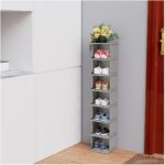 Shoe Rack Tower 8 Tiers DIY Narrow Stackable Free Standing Skinny Shoes Cubby Storage Shelf Organizer for Entryway Hallway Garage | DIY, Skinny, Shoes Cubby, Organizer, for Entryway, for Hallway - Image 2