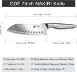 DDF iohEF Kitchen Knife, Chef's Knife In Japanese Stainless Steel Professional Santoku Cooking Knife, 7 Inch Non-slip Ultra Sharp Knife with Ergonomic Handle - Image 6