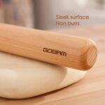 GOBAM Wood Rolling Pin, Small - Dough Roller for Pasta, Cookies, Pie, Pizza, Chapati, Fondant, Rolling Pins for Baking, Bread Making Tools and Supplies - 11 x 1.38 Inches - Image 5
