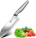 DDF iohEF Kitchen Knife, Chef's Knife In Japanese Stainless Steel Professional Santoku Cooking Knife, 7 Inch Non-slip Ultra Sharp Knife with Ergonomic Handle - Image 5