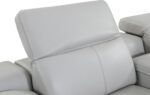 BlackJack Furniture Venice Top Grain Italian Leather 6 Power Recliner Seaters 3 Piece Sofa Set with Adjustable Headrests Modern Seating Sofa, Loveseat and Chair for Living Room Lounge, Light Grey - Image 12