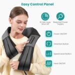 Nekteck Shiatsu Neck Massager with Heat for Pain Relief Deep Tissue, 2026 Upgraded 3D Back Shoulder Kneading Massage Pillow, Body Muscle Relaxation Tools Gifts for Him Her, Black (NOT Cordless) - Image 7