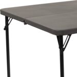 Flash Furniture Dunham 2.83' Square Plastic Folding Event Table with Carrying Handle, Bi-Fold Banquet Table for Indoor/Outdoor Events, Dark Gray - Image 11