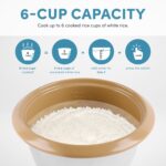 AROMA® 6-Cup (Cooked) One-Touch Pot Style Rice Cooker with CoreCoat™ PFAS-Free Nonstick Ceramic Surface (1.5 Quarts) - Image 6