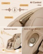 RELX 2026 Massage Chair Full Body, Zero Gravity Airbag Shiatsu Massage Chair with SL-Track, Heating, AI Control, Body Scan, 13 Modes, Foot Rollers, and Deep Yoga Stretch (Beige) - Image 9