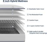 Avenco 8 Inch Twin Mattress, Foam and Spring Hybrid Mattresses in a Box, Medium Soft Breathable Fabric & Adaptive Support CertiPUR-US Certified, Colchones Twin Size in Guest and Kids Bedroom - Image 3