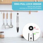 600℉ Heat Resistant Kitchen Tongs for Cooking with Silicone Tips,Maywe Tanso 12-Inch Stainless Steel Locking Cooking Tongs Food Tongs for BBQ,Cooking,Salad and Serving Food,Heavy Duty,Non-Stick,Black - Image 7