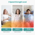 Nekteck Shiatsu Neck Massager with Heat for Pain Relief Deep Tissue, 2026 Upgraded 3D Back Shoulder Kneading Massage Pillow, Body Muscle Relaxation Tools Gifts for Him Her, Black (NOT Cordless) - Image 5