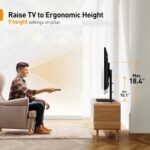 Perlegear Tabletop TV Stand, Universal TV Stand for 23–60 Inch LCD/LED/OLED TVs, Height-Adjustable TV Mount Stand with Tempered Glass Base & Cable Management, VESA 400x400mm, PGTVS02 ﻿ - Image 4