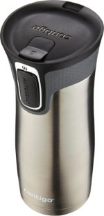 Contigo West Loop Stainless Steel Travel Mug with AUTOSEAL Lid, 16oz., Stainless Steel/Black - Image 2