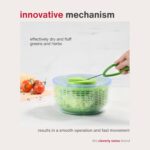 ZYLISS Easy Spin Salad Spinner, Large, Green, BPA Free - Image 4