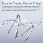 12 Pieces Buffet Tongs 7'' Serving Tongs Heavy Duty Stainless steel Kitchen and BBQ Utility Tong (Silver, 7inch) - Image 7