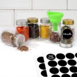 CycleMore 30 Pack 4oz Glass Mason Spice Jars, Round Spice Containers with Silver Metal Caps and Pour/Sift Shaker Lids-80pcs Labels,1 Silicone Collapsible Funnel,1 Brush and 1pcs Pen Included - Image 6