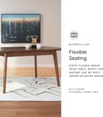 Signature Design by Ashley Lyncott Mid-Century Dining Extension Table, Dark Brown - Image 10