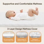 Baby Bassinet Bedside Crib, 3-in-1 Baby Bassinet Bedside Sleeper with Mattress and Soft, Breathable Sheet, Full-Mesh Sides, 6-Height Adjustable, Stable and Secure Crib for Newborns - Image 5