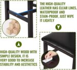 FDW | 5-Piece Solid Wood Dining Table Set for 4 | Brown | Pine Kitchen Table with Upholstered Chairs | Space-Saving Design | Smooth Easy-to-Clean Surface | for Dining Room, Apartment, Restaurant - Image 6