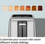 Chefman 2 Slice Toaster, 7 Shade Settings, Removable Crumb Tray, Thick Bread and Bagel Toaster with Defrost and Cancel Buttons – Black - Image 4
