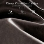 Sophia & William Swivel Bar Stools Set of 2, 26 Inch Counter Height Barstools with Backrest & Solid Wood Legs, Faux Leather Bar Stools for Kitchen Island - Image 8