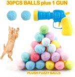 31Pcs Cat Ball Toy Launcher Gun,Cat Balls Fetch Toy,30Pcs Plush Fuzzy Balls Launcher Cat Toy for Cats with 1 Gun,Funny Interactive Cat Toys for Bored Indoor Adult Cats,Cute Kitten Kitty Toys - Image 4