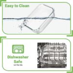 HOMBERKING 10 Pack Borosilicate Glass Meal Prep Containers with Locking Lids, Glass Food Storage Containers Set, Airtight Lunch Bento Boxes, BPA-Free & Leak Proof, 36oz & 14oz, Freezer, Oven Safe - Image 6