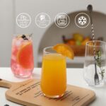 Drinking Glasses Set of 6, 16.4 oz Crystal Water Glasses,Tall Glass Cups,Highball Glass for Cocktail,Juice,Mojito,Iced Tea,Kitchen and Bar Glassware,Gifts for Christmas - Image 5