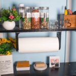 simpletome ONE Hand Tear Paper Towel Holder Under Cabinet Adhesive or Drilling Installation Aluminum Alloy + ABS (Black) - Image 8