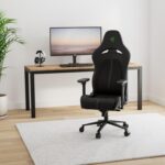 Razer Enki Gaming Chair: All-Day Comfort - Built-in Lumbar Arch - Optimized Cushion Density - Dual-Textured, Eco-Friendly Synthetic Leather - Reactive Seat Tilt & 152-Degree Recline - Black/Green - Image 3