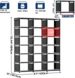 Mavivegue Bookcase, 18-Cube Extra Large Book Shelf, DIY Cube Storage Organizer for Bedroom, Living Room, Home Office - Black - Image 4