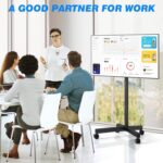 Rfiver Mobile TV Cart Rolling TV Stand for 23-65 Inch Screens, Portable TV Stand on Wheels with Tilt and Height Adjustable, Outdoor TV Mount Stand Holds up to 88 lbs for Home Office MAX VESA 400x400mm - Image 9