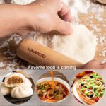 GOBAM Wood Rolling Pin, Small - Dough Roller for Pasta, Cookies, Pie, Pizza, Chapati, Fondant, Rolling Pins for Baking, Bread Making Tools and Supplies - 11 x 1.38 Inches - Image 8
