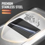 Vegetable Chopper Stainless Steel, 9-in-1 Mandoline Food Slicer for Kitchen, Veggie Chopper with Container, Vegetable Cutter for Salad,Potato,Carrot, Onion and Fruit, Home Essentials - Image 7