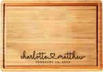 Personalized Wood Engraved Cutting Board - Valentines Day Gifts for Her - Unique Present for Wedding, Anniversary, Housewarming, Birthday, Holiday, or Romantic Gift Idea for Friends, Family, Mom, Dad - Image 2