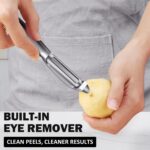 TACGEA Vegetable Peeler for Kitchen, Potato Peelers for Fruit Straight Blade, Durable Non-Slip Handle, Set of 2 - Image 7
