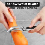 TACGEA Vegetable Peeler for Kitchen, Potato Peelers for Fruit Straight Blade, Durable Non-Slip Handle, Set of 2 - Image 5