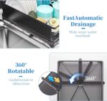 Simple Trending Dish Drying Rack, Dish Drainer for Kitchen Counter, Dish Rack with Tray for Large Capacity, Black - Image 7