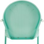 Crosley Furniture Griffith Outdoor Chair, Retro Metal Patio Chairs for Dining, Porch, Deck, Balcony, Aqua - Image 13