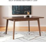 Signature Design by Ashley Lyncott Mid-Century Dining Extension Table, Dark Brown - Image 9