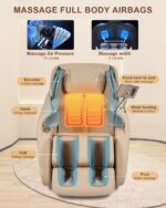 RELX 2026 Massage Chair Full Body, Zero Gravity Airbag Shiatsu Massage Chair with SL-Track, Heating, AI Control, Body Scan, 13 Modes, Foot Rollers, and Deep Yoga Stretch (Beige) - Image 5