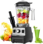 OMMO Blender 1800W, Professional High Speed Countertop Blender with Stainless Steel Blades, 60oz BPA Free Jar for Shakes and Smoothies, Ice and Fruits, Dishwasher Safe - Image 2