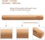 GOBAM Wood Rolling Pin, Small - Dough Roller for Pasta, Cookies, Pie, Pizza, Chapati, Fondant, Rolling Pins for Baking, Bread Making Tools and Supplies - 11 x 1.38 Inches - Image 3